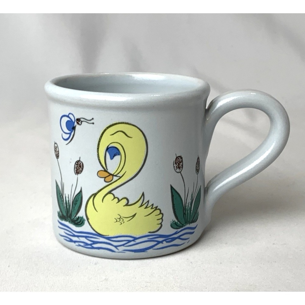 Buchan Portobello Stoneware Child's Mug Scotland Duck Vintage Pottery Baby Gift